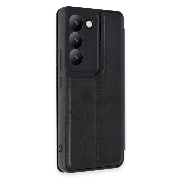 Newface Vivo V30 Lite 4G Kılıf Flip Cover - Siyah