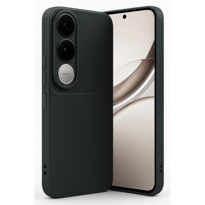 Newface Vivo V50 Lite 4G Auto Focus Karbon Kapak - Siyah