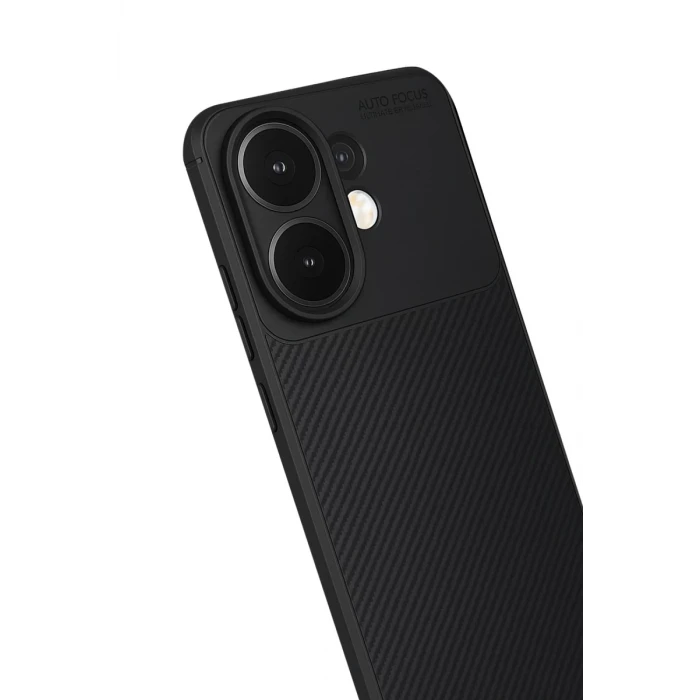 Newface Vivo V60 5G Auto Focus Karbon Kapak - Siyah
