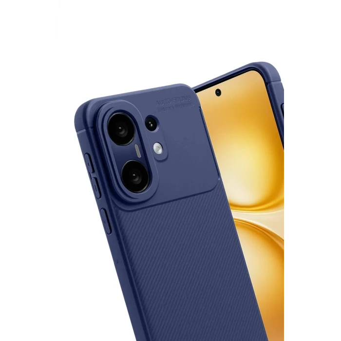Newface Vivo X200 FE Auto Focus Karbon Kapak - Lacivert