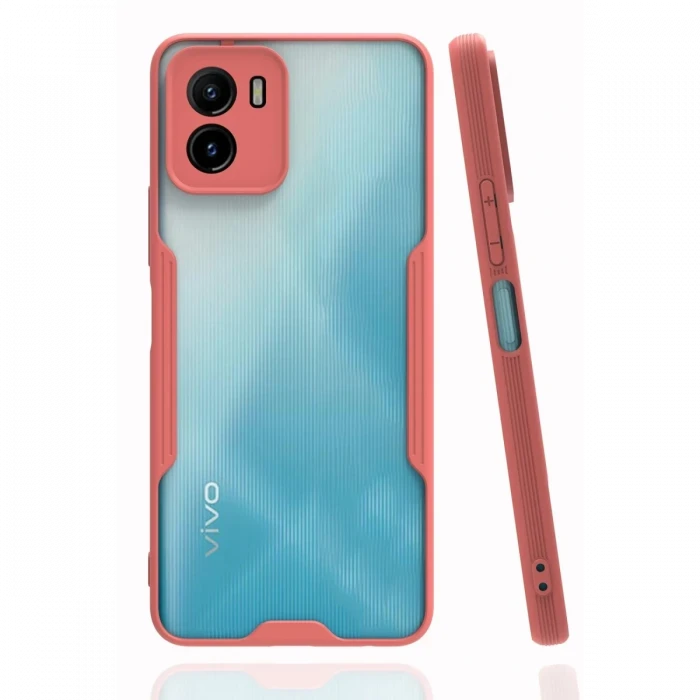 Newface Vivo Y15S Kılıf Platin Silikon - Pembe