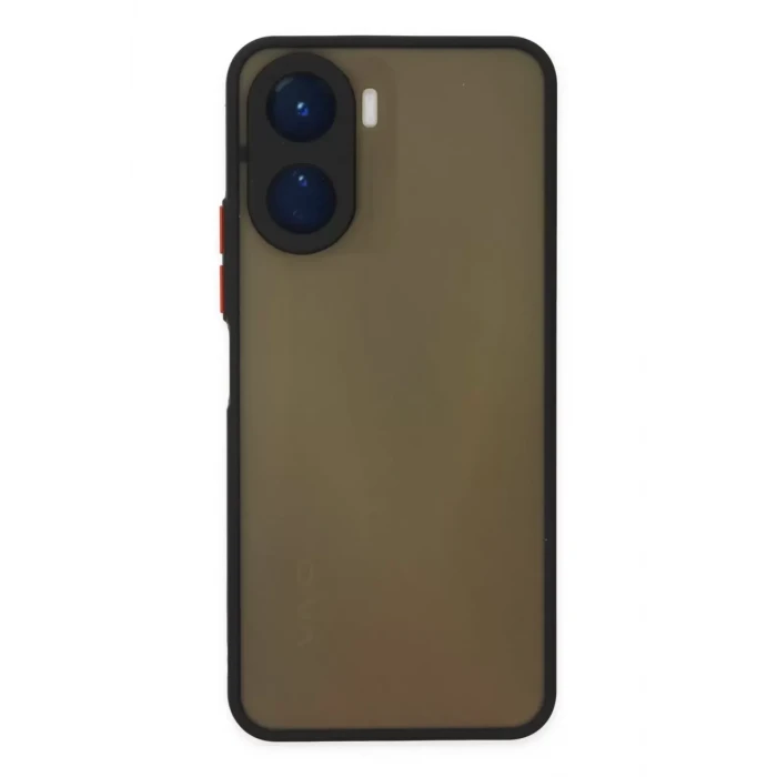 Newface Vivo Y16 Kılıf Montreal Silikon Kapak - Siyah