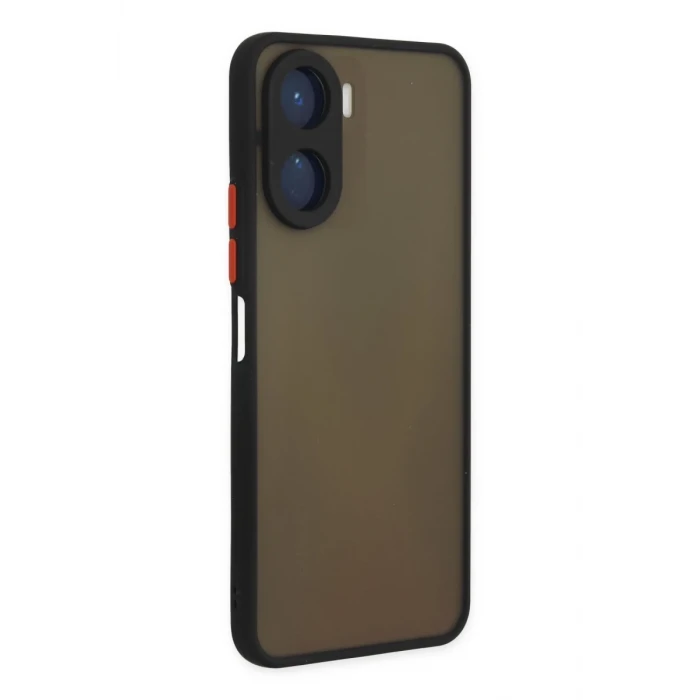Newface Vivo Y16 Kılıf Montreal Silikon Kapak - Siyah