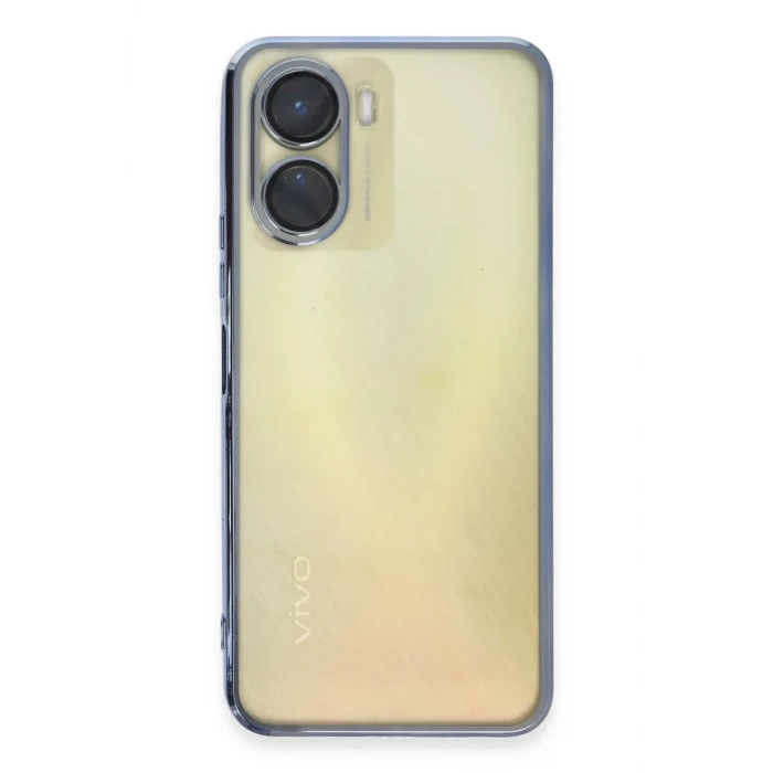 Newface Vivo Y16 Kılıf Razer Lensli Silikon - Açık Mavi