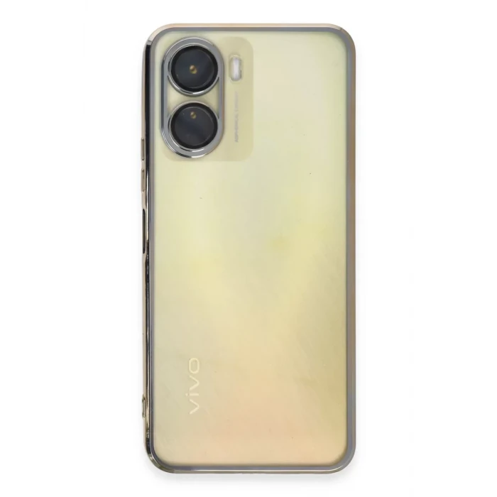 Newface Vivo Y16 Kılıf Razer Lensli Silikon - Gold