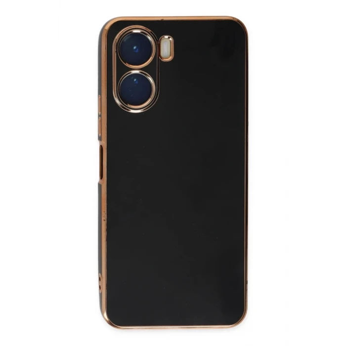 Newface Vivo Y16 Kılıf Volet Silikon - Siyah