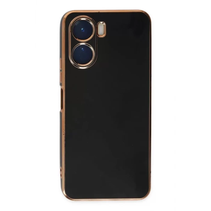 Newface Vivo Y16 Kılıf Volet Silikon - Siyah