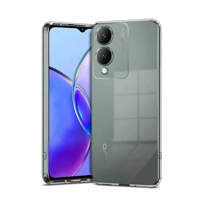 Newface Vivo Y17S Kılıf Lüx Şeffaf Silikon