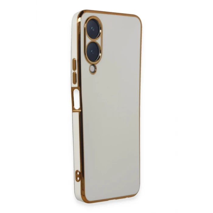 Newface Vivo Y17S Kılıf Volet Silikon - Beyaz