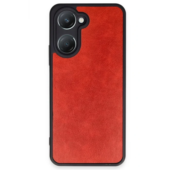Newface Vivo Y18 Kılıf Aras Deri Kapak - Kırmızı