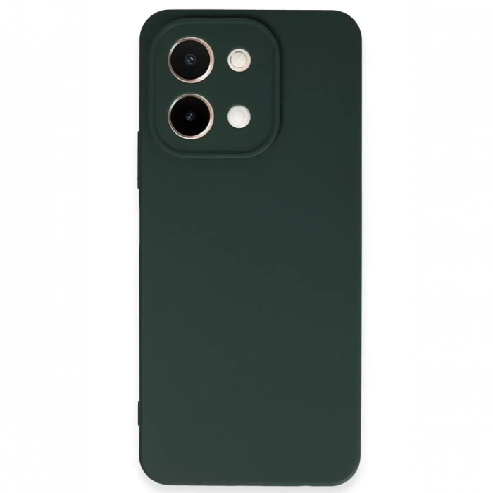 Newface Vivo Y28 Kılıf First Silikon - Koyu Yeşil