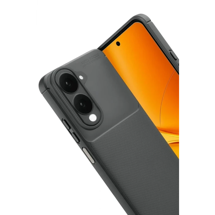 Newface Vivo Y29S Auto Focus Karbon Kapak - Gri