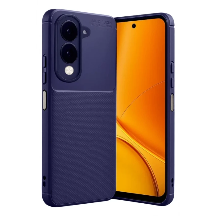 Newface Vivo Y29S Auto Focus Karbon Kapak - Lacivert