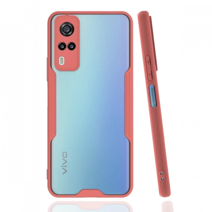 Newface Vivo Y53S Kılıf Platin Silikon - Pembe