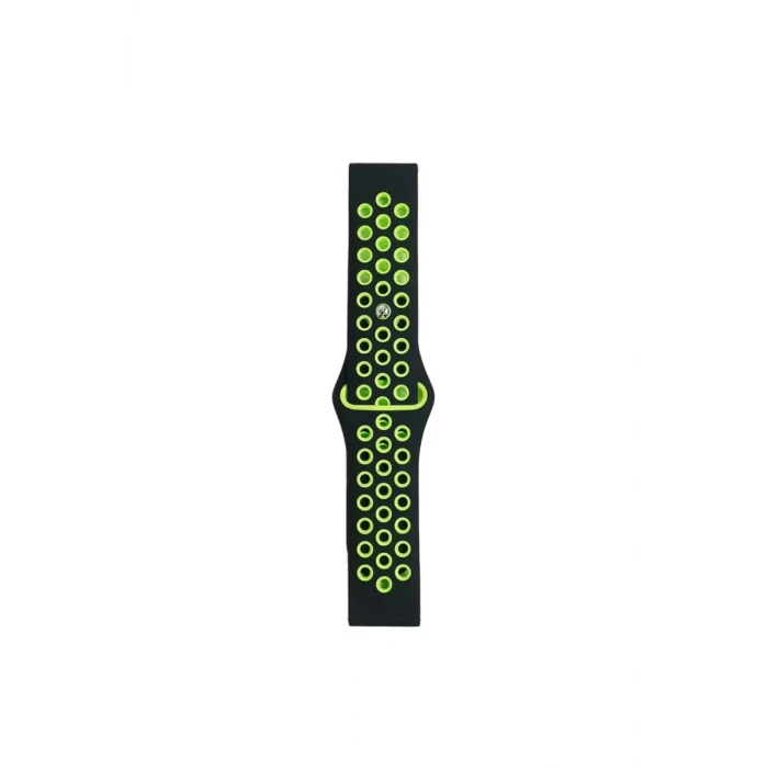 Newface Watch 20mm Spor Delikli Kordon - Siyah-Yeşil