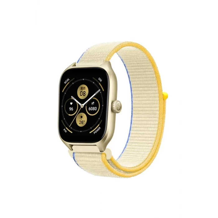 Newface Watch 22mm Hasırlı Cırtcırtlı Kordon - Beyaz