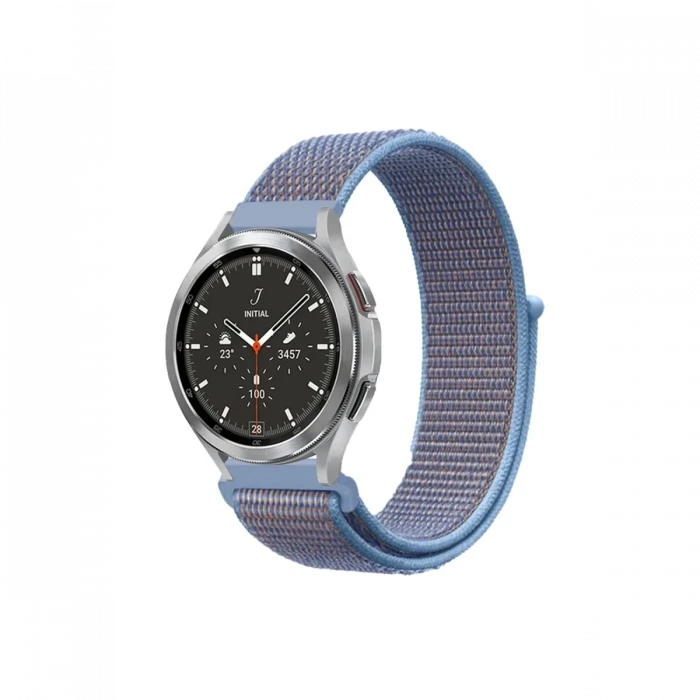 Newface Watch 22mm Hasırlı Cırtcırtlı Kordon - Mavi