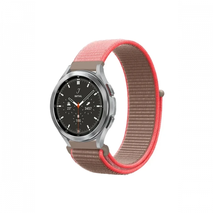 Newface Watch 22mm Hasırlı Cırtcırtlı Kordon - Pembe