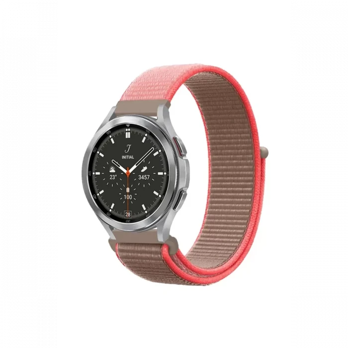 Newface Watch 22mm Hasırlı Cırtcırtlı Kordon - Pembe
