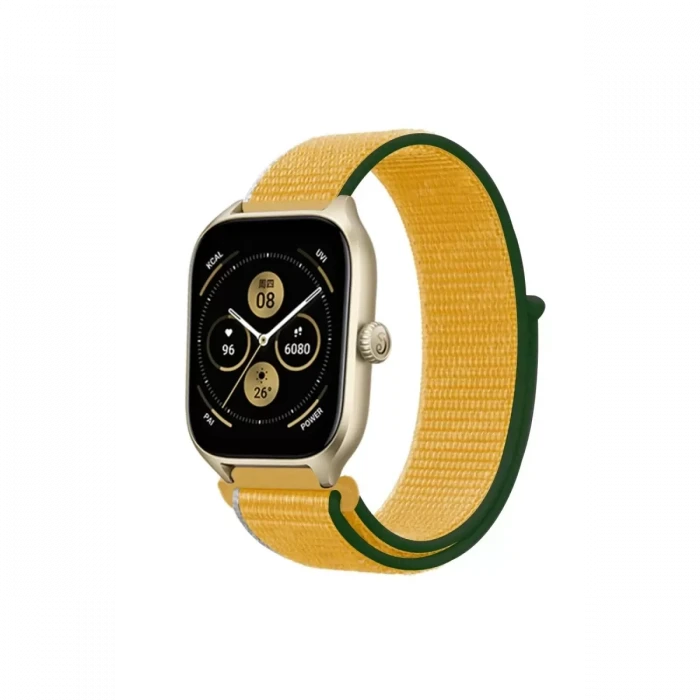 Newface Watch 22mm Hasırlı Cırtcırtlı Kordon - Sarı