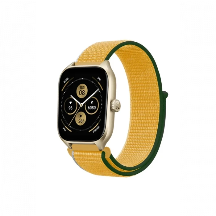 Newface Watch 22mm Hasırlı Cırtcırtlı Kordon - Sarı