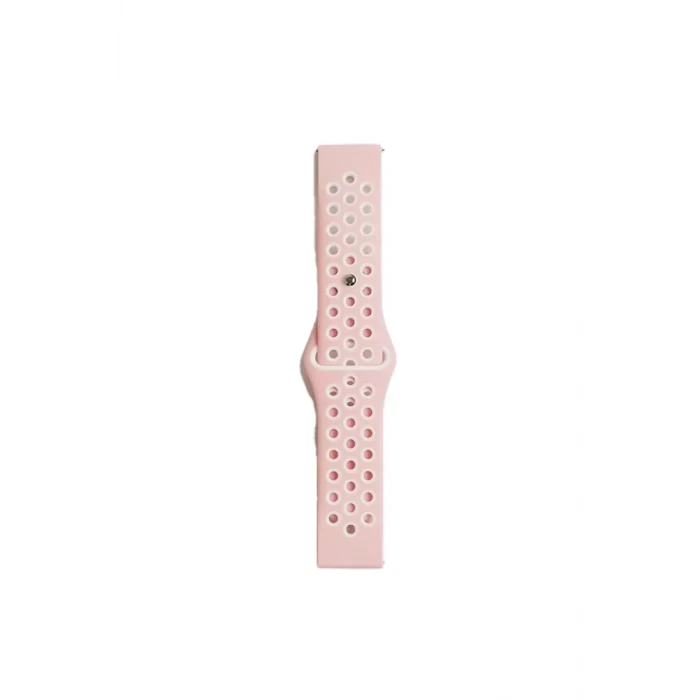 Newface Watch 22mm Spor Delikli Kordon - Pembe-Beyaz
