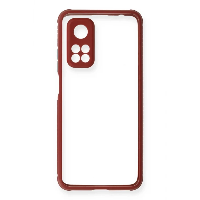 Newface Xiaomi Mi 10T Pro Kılıf Miami Şeffaf Silikon - Fuşya