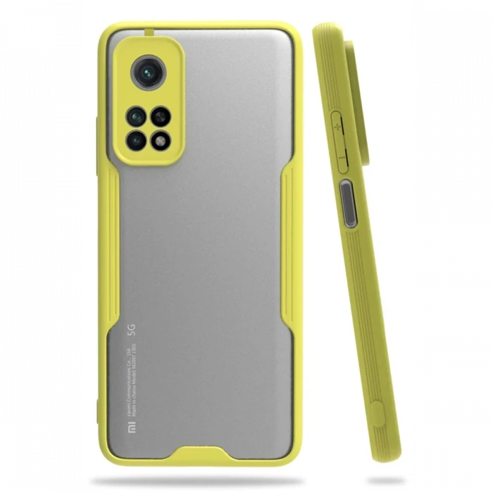 Newface Xiaomi Mi 10T Pro Kılıf Platin Silikon - Sarı