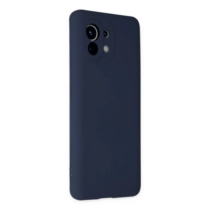 Newface Xiaomi Mi 11 Kılıf Nano içi Kadife Silikon - Lacivert