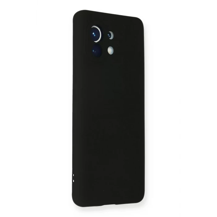 Newface Xiaomi Mi 11 Kılıf Nano içi Kadife Silikon - Siyah