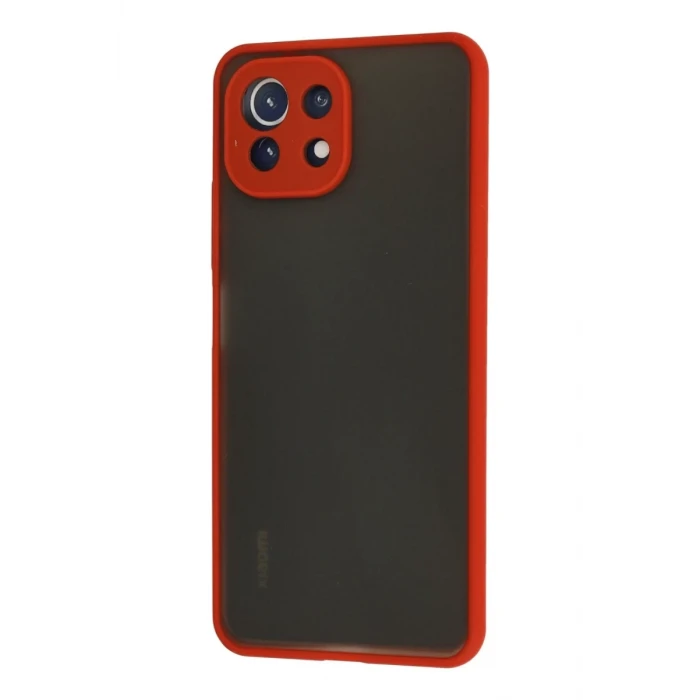 Newface Xiaomi Mİ 11 Lite Kılıf Montreal Silikon Kapak - Kırmızı