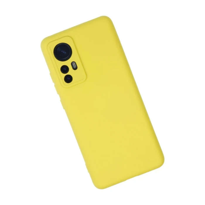 Newface Xiaomi Mi 12 Kılıf Nano içi Kadife Silikon - Sarı