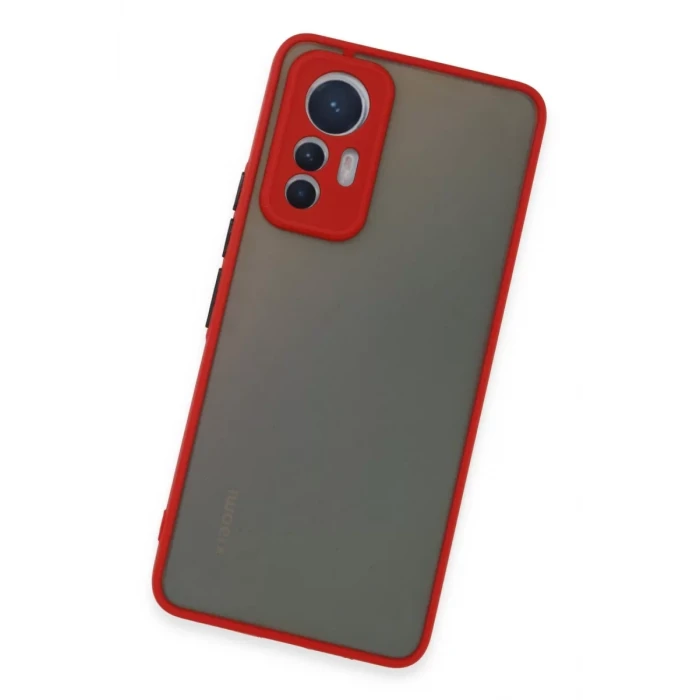 Newface Xiaomi Mi 12 Lite Kılıf Montreal Silikon Kapak - Kırmızı