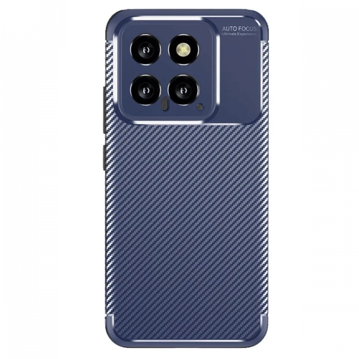 Newface Xiaomi Mi 14T Kılıf Auto Focus Karbon Kapak - Lacivert