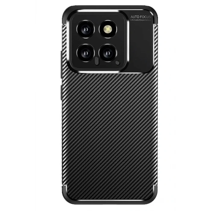 Newface Xiaomi Mi 14T Kılıf Auto Focus Karbon Kapak - Siyah