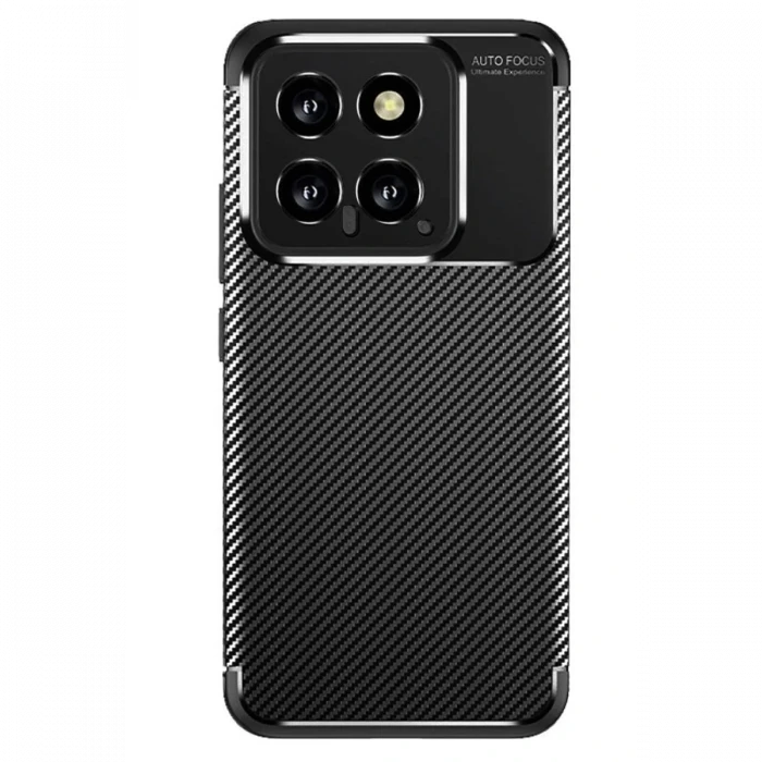 Newface Xiaomi Mi 14T Kılıf Auto Focus Karbon Kapak - Siyah