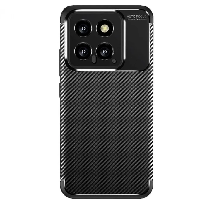 Newface Xiaomi Mi 14T Kılıf Auto Focus Karbon Kapak - Siyah