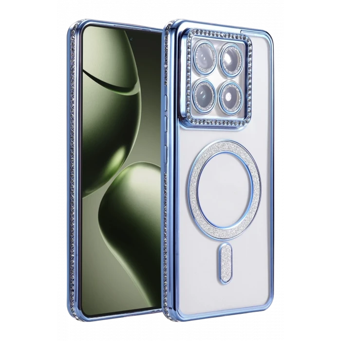 Newface Xiaomi Mi 14T Pro Joke Simli Magneticsafe Kılıf - Mavi