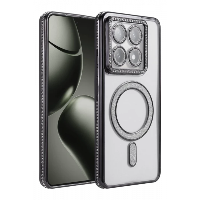 Newface Xiaomi Mi 14T Pro Joke Simli Magneticsafe Kılıf - Siyah