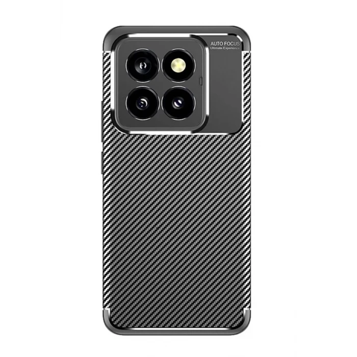 Newface Xiaomi Mi 14T Pro Kılıf Auto Focus Karbon Kapak - Siyah