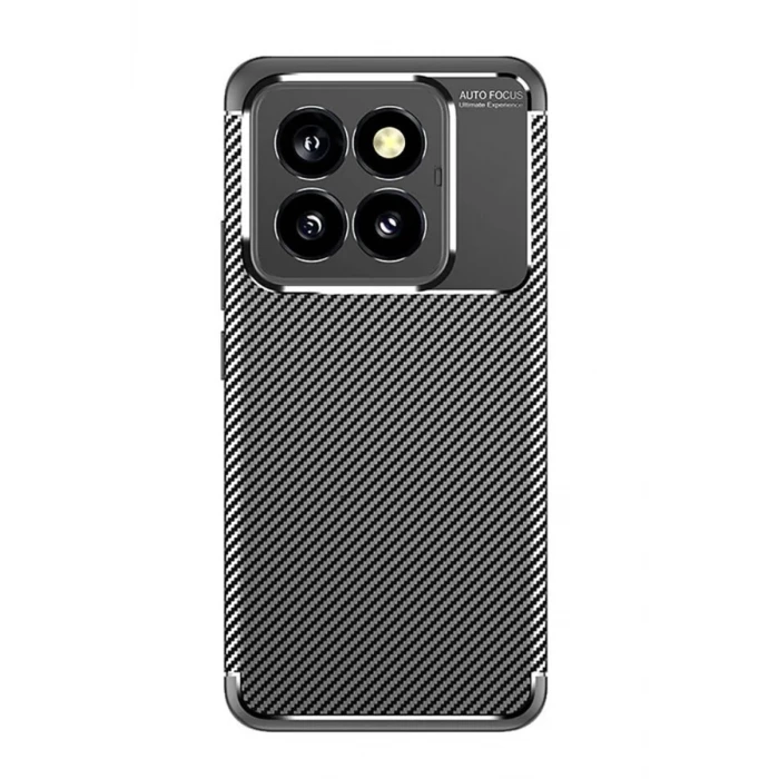 Newface Xiaomi Mi 14T Pro Kılıf Auto Focus Karbon Kapak - Siyah