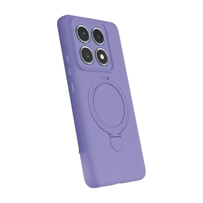 Newface Xiaomi Mi 14T Pro Regal Magsafe Standlı Kapak - Lila