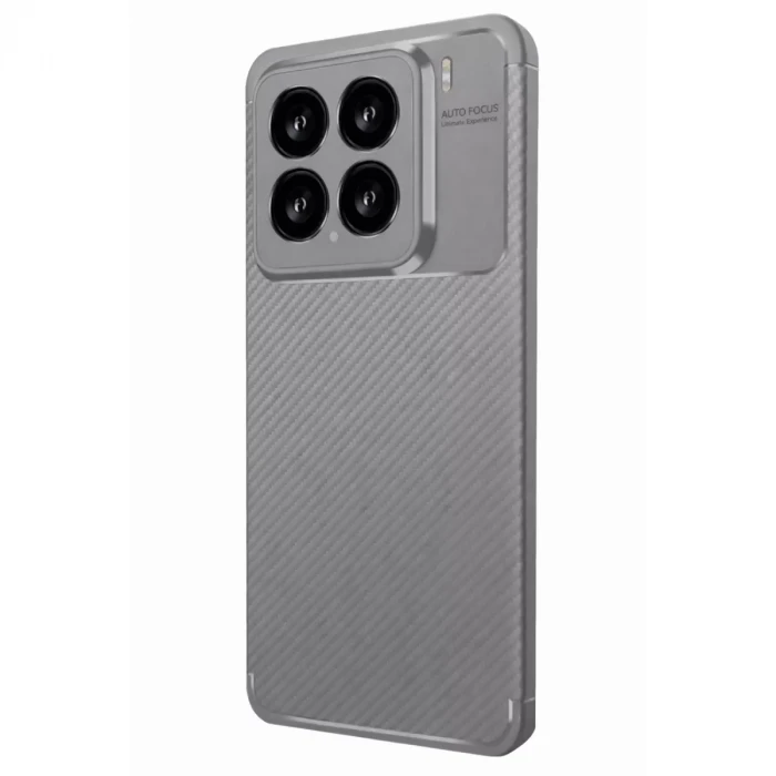 Newface Xiaomi Mi 15 Kılıf Auto Focus Karbon Kapak - Gri