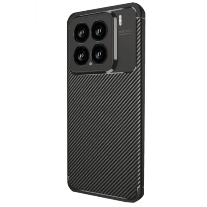 Newface Xiaomi Mi 15 Kılıf Auto Focus Karbon Kapak - Siyah