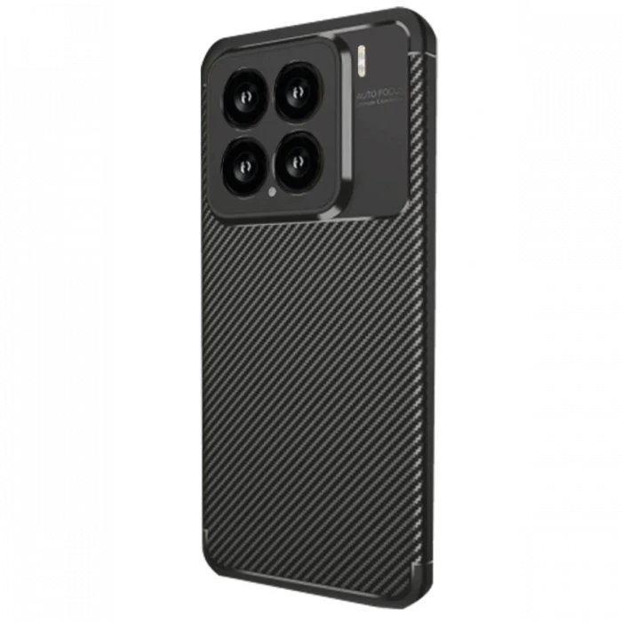 Newface Xiaomi Mi 15 Kılıf Auto Focus Karbon Kapak - Siyah