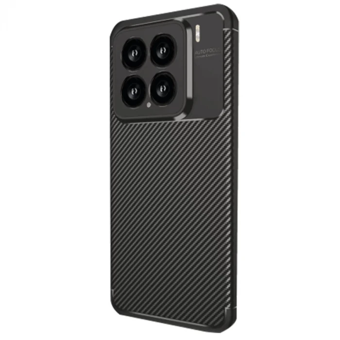 Newface Xiaomi Mi 15 Kılıf Auto Focus Karbon Kapak - Siyah