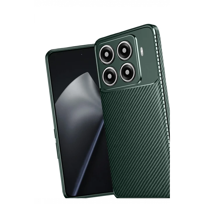 Newface Xiaomi Mi 15T Pro Auto Focus Karbon Kapak - Koyu Yeşil