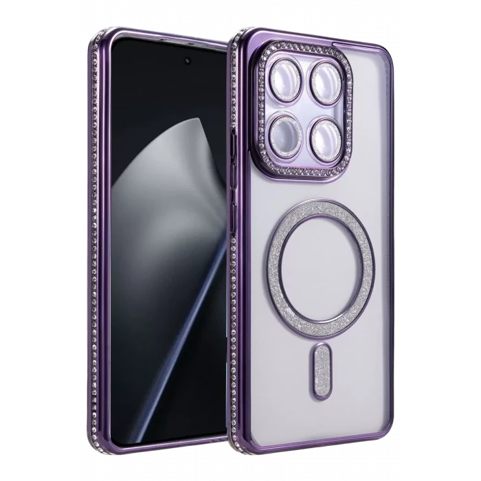 Newface Xiaomi Mi 15T Pro Joke Simli Magneticsafe Kılıf - Derin Mor