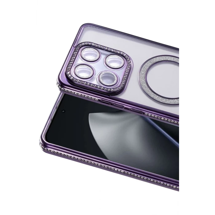 Newface Xiaomi Mi 15T Pro Joke Simli Magneticsafe Kılıf - Derin Mor