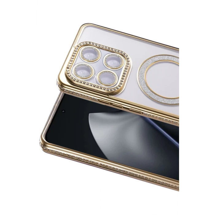 Newface Xiaomi Mi 15T Pro Joke Simli Magneticsafe Kılıf - Gold